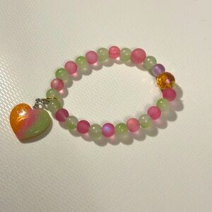 Heart charm bracelet